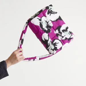 Bolso acolchado con estampado Vivid Viola