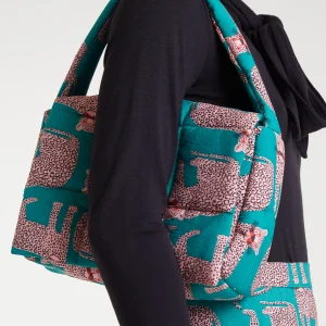 Bolso acolchado con estampado Onca