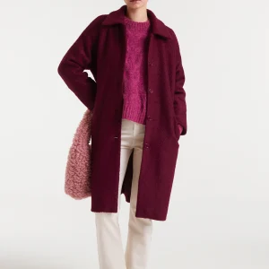 Abrigo largo magenta