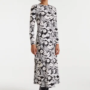 Vestido largo con estampado Tofu