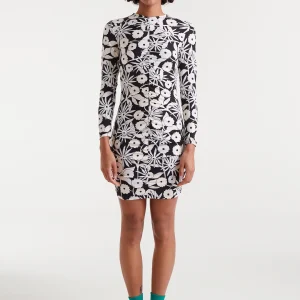 Vestido corto con estampado Tofu