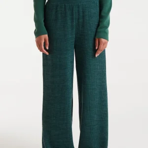 Pantalón punto canalé verde