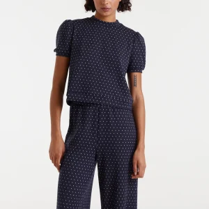 Camiseta jacquard con estampado Super Mini Dots