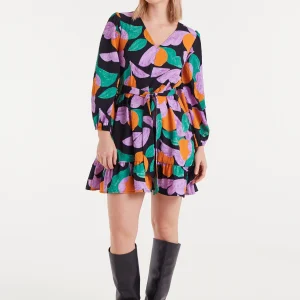 Vestido corto con estampado Apricot