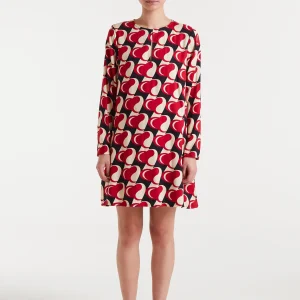Vestido corto con estampado Heart Attack