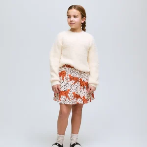 Falda corta  de niña con estampado Tano