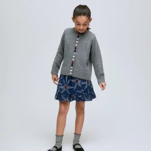 Falda corta  de niña con estampado Starships