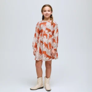 Vestido corto de niña estampado Tano