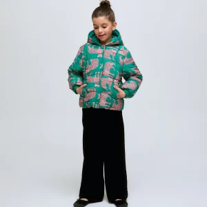 Abrigo de niña acolchado con estampado Onca