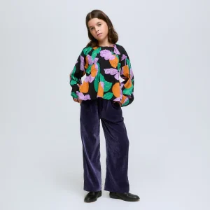 Pantalón ancho de niña de color azul marino