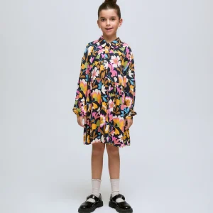 Vestido de niña corto con estampado floral Baboushka