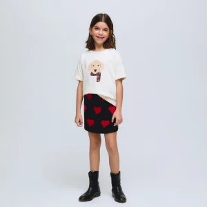 Camiseta de niña con diseño gráfico de perrito