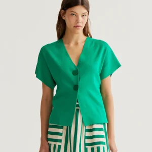 Cárdigan punto verde