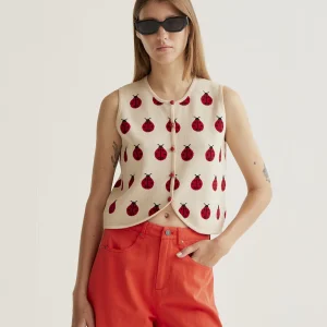 Top de punto con estampado Red Coccinella