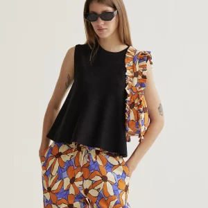 Top básico de punto negro