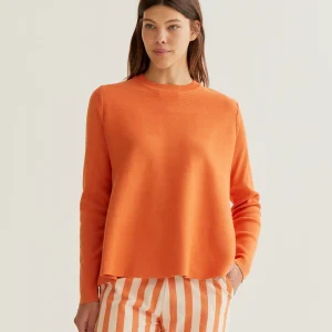 Jersey punto manga larga naranja
