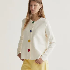 Cárdigan punto botones multicolor