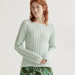 Jersey punto encadenado verde