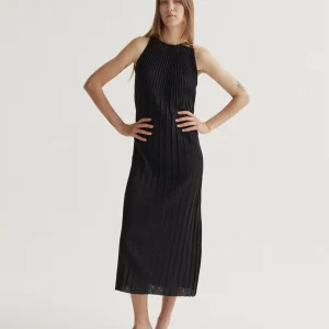 Vestigo largo plisado negro