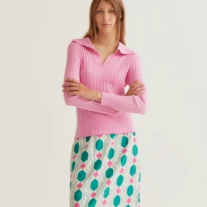 Jersey de punto rosa