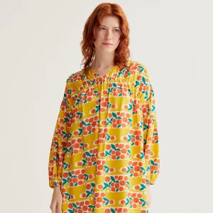 Vestido corto con estampado Citrus