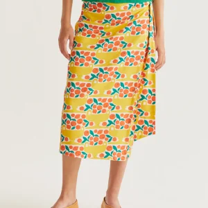 Falda midi con estampado Citrus