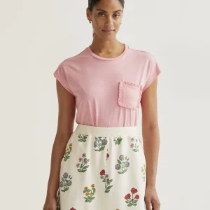 Camiseta  básica 100% algodón rosa