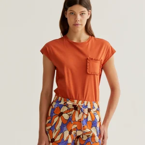 Camiseta  básica 100% algodón marrón