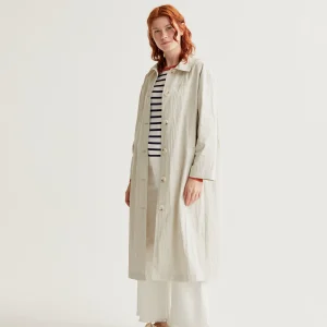 Gabardina blanco roto