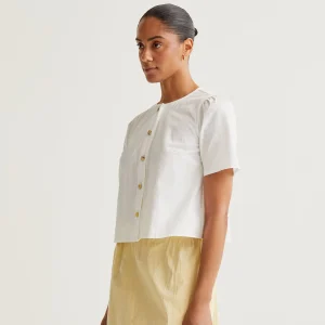 Top 100% algodón con botones multicolor