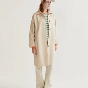 Gabardina con print de Tulipán