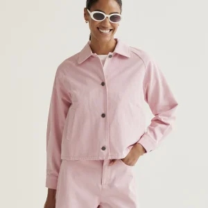 Chaqueta 100% algodón rosa