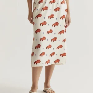 Falda midi con estampado Tochi