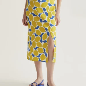 Falda midi con estampado Limoncello
