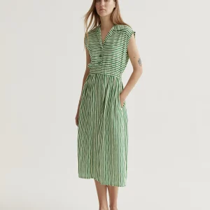 Vestido midi con estampado Lavagna Green