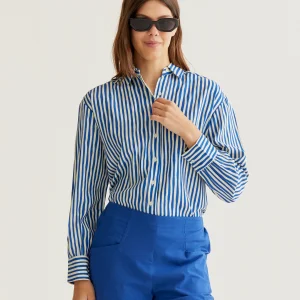 Camisa con estampado Lavagna Blue