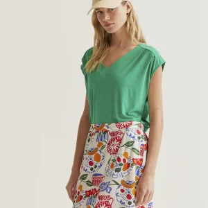 Camiseta verde manga sisa