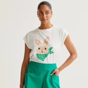 Camiseta con estampado de Conejito