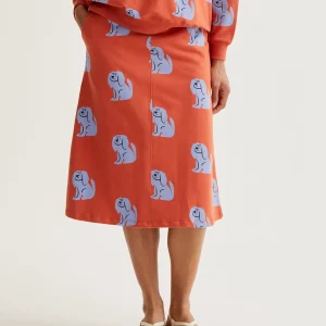 Falda midi con estampado Brown Dog