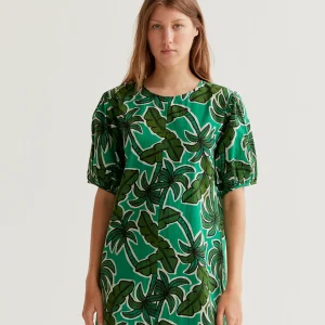 Vestido corto con estampado Palm Tree