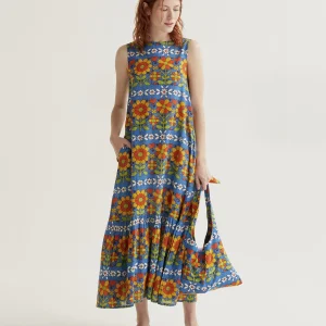 Vestido largo con estampado Garden