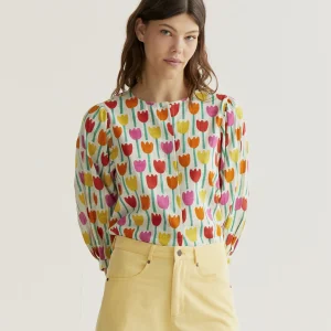 Camisa con estampado Tulipa