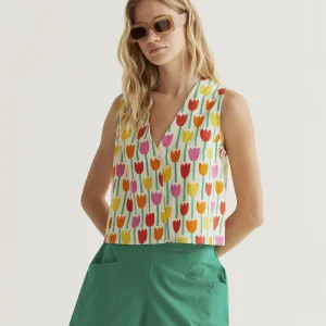 Chaleco con estampado Tulipa