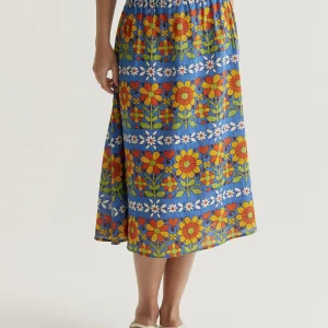 Falda midi con estampado Garden