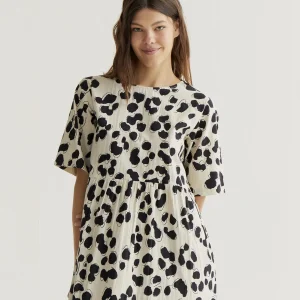 Vestido corto con estampado Dalmatian