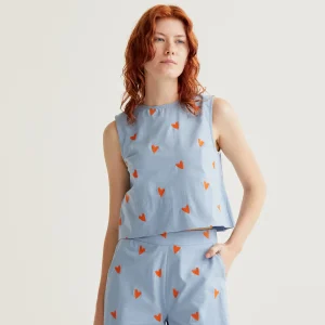 Top con estampado Hearts