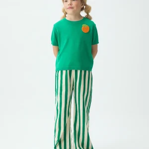 Top de niña  con bordado de naranja