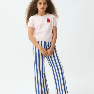 Top de punto con bordado de sandía