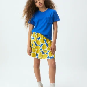 Camiseta 100% algodón de niña azul