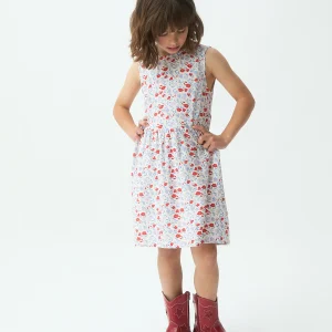 Vestido corto de niña con estampado Cute